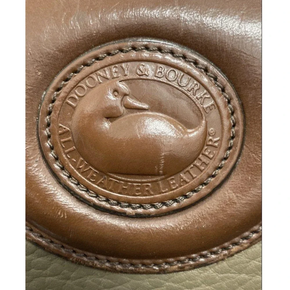 Vintage Dooney & Bourke AWL Leather Small Satchel Speedy Taupe Brown USA